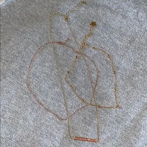 Gold colored necklace bundle